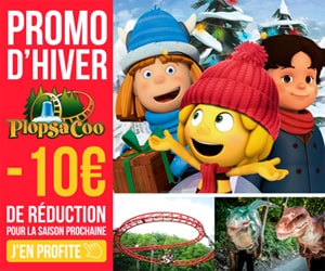 Bon plan 10€ de réduction sur les billets ≥1m pour Plopsa Coo