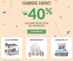 Bon plan Chambre enfant, jusqu'à -40% sur une sélection de produits