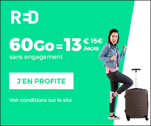 Bon plan Forfait 60Go à 13€ au lieu de 15€, le 100Go est à 17€ au lieu de 20€.