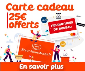 Bon plan 25 € d'offerts sur votre carte cadeau