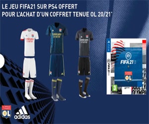 Bon plan Jeu FIFA 21 PS4 (compatible PS5) OFFERT pour l’achat d’un coffret tenue de match