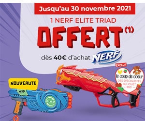 Bon plan 1 Nerf Élite Triad d’une valeur de 9,99€ OFFERT offert dès 40€ d'achat