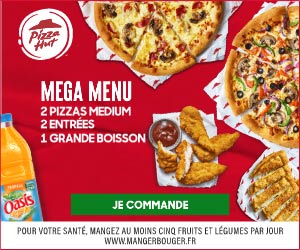 Bon plan Offre "Mega Menu" : 2 entrées+ 2 pizzas Medium,+ 1 boisson à partager pour seulement 36,90€