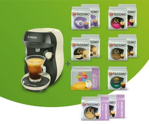 Bon plan 12 paquets achetés pour 59€ au lieu de 144,18 € = la machine Happy OFFERTE