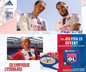 Bon plan 1 JEU FIFA23 édition OL dès l’achat d’un coffret tenue domicile 22/23