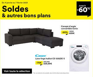 Code promo Soldes hiver, jusqu'à -60% sur une sélection d'articles +20% SUPPLEMENTAIRES