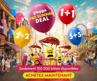 Deal TOP PROMO PLOPSA 1+1 gratuit, 2+2 gratuit et même 5+5 gratuit