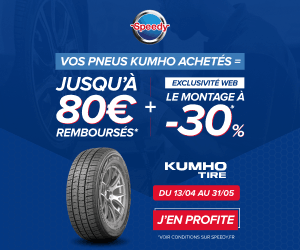 Deal Jusqu'à 80€ remboursés et -30% sur le montage des pneus Kumho