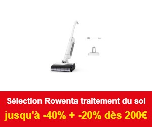 Bon plan Rowenta chez Darty : -20% supplémentaires dès 200€ d'achat sur les aspirateurs et nettoyeurs, jusqu'à -40%