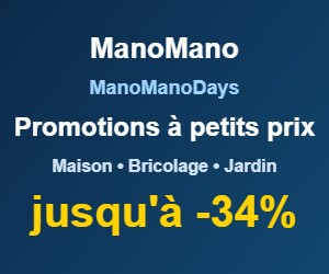 Deal Promotions à petits prix ManoMano : jusqu'à -34% sur une sélection de produits entre 35 et 100 €