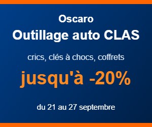 Deal Outillage auto CLAS chez Oscaro : jusqu'à -20% sur les crics, clés à chocs et coffrets