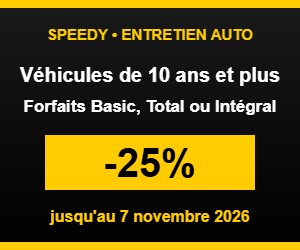 Deal Speedy : -25% sur les forfaits entretien pour les véhicules de 10 ans et plus