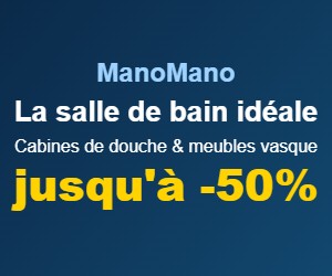 Salle de bain chez ManoMano : jusqu'à -50% sur les cabines de douche et meubles vasque