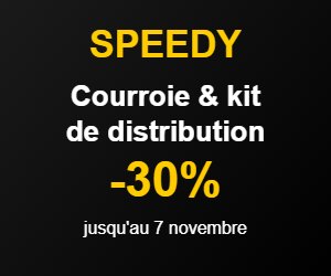 Speedy : -30% sur la courroie et le kit de distribution