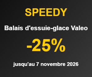 Promo essuie-glace Speedy : -25% sur les balais d'essuie-glace Valeo